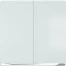 5TG62701CW00 Tecla doble Miro decorada en cromo bronce en blanco polar