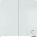 5TG62701CW10 Tecla doble MIRO símbolo timbre, cromo, blanco polar