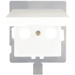 59320-IP-BM Tapa para TV 2 entradas serie Miro blanco mate