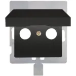 59320-IP-CM Tapa para TV 2 entradas serie Miro carbono metalizado
