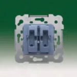 18515-X Conmutador + pulsador serie Iris 16A + 10A 250V con garras