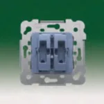 18569-X Interruptor doble de persianas con enclavamiento eléctrico y mecánico serie Iris con garras