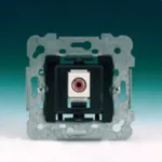 18575-X Toma altavoz monofásico RCA serie Iris emborne trasero rápido por perforación de aislante con garras