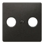 5TG1223 Tapa para toma de antena TV-FM/SAT 2 conectores Miro en carbono metalizado