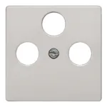 5TG12522 Placa toma antena TV/FM/SAT 3 conectores en aluminio